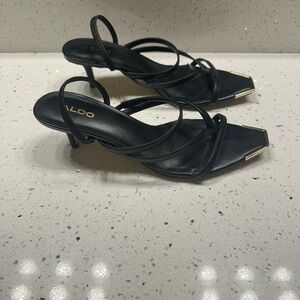 Aldo Elegant Black Strappy Heels